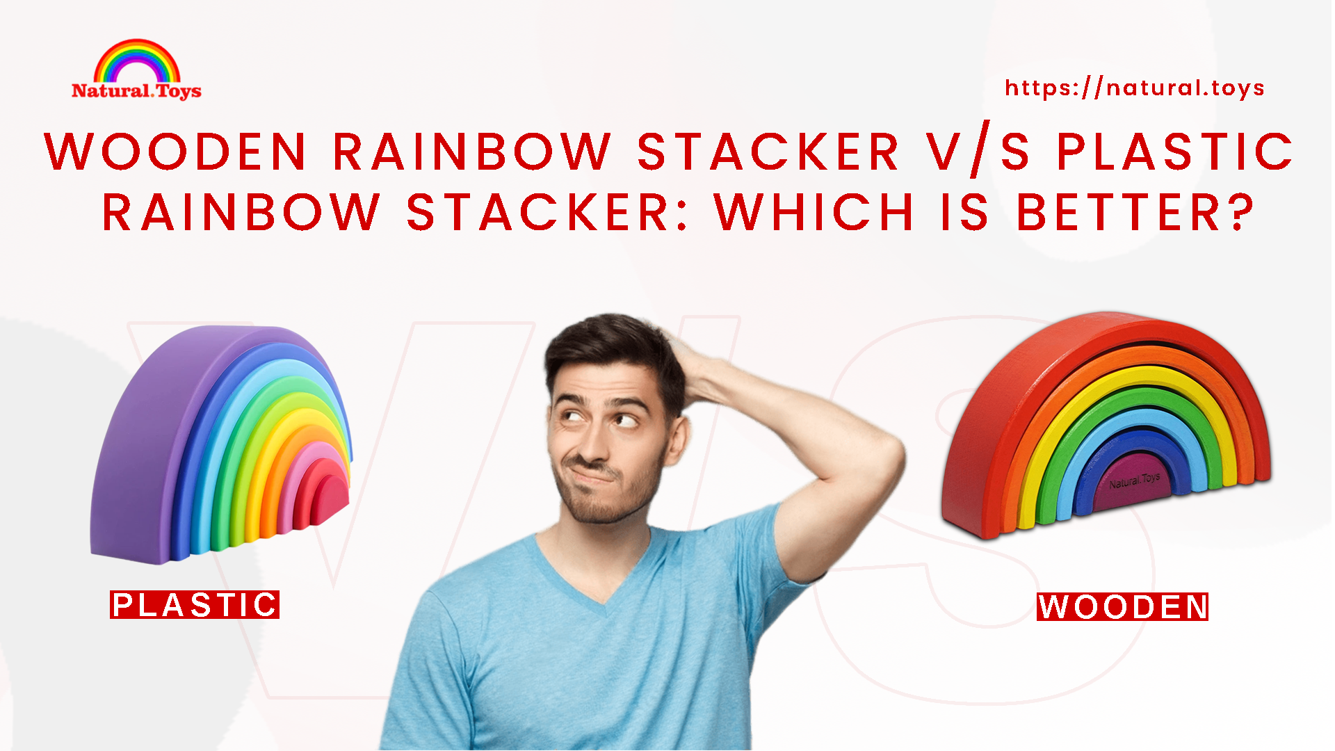 Wooden Rainbow Stacker vs. Plastic Rainbow Stacker Comparing Features