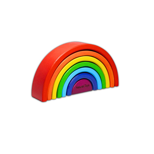 Buy 7 Piece Wooden Rainbow Small Stacking Toy | Natural Toy