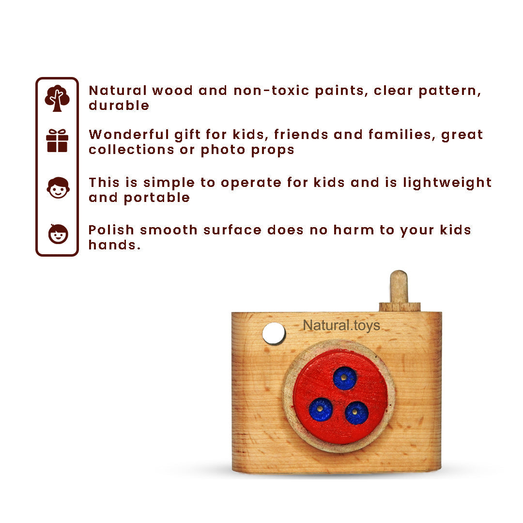 Buy Wooden Camera Natural Pretend Toy | Natural Toys