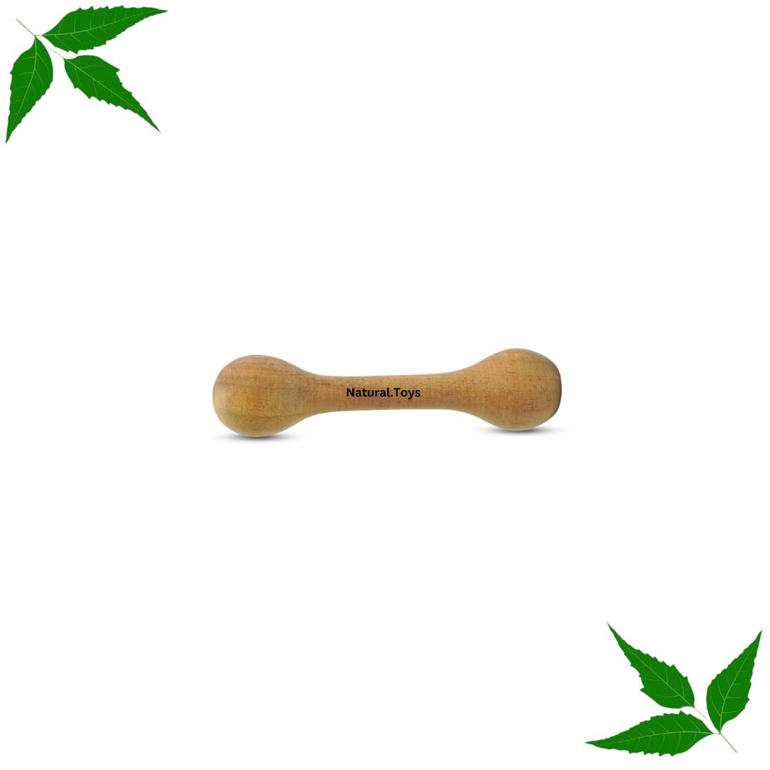 Buy Wooden Teether Dumbler Dumbbell Sticks For Babies, Baby wood