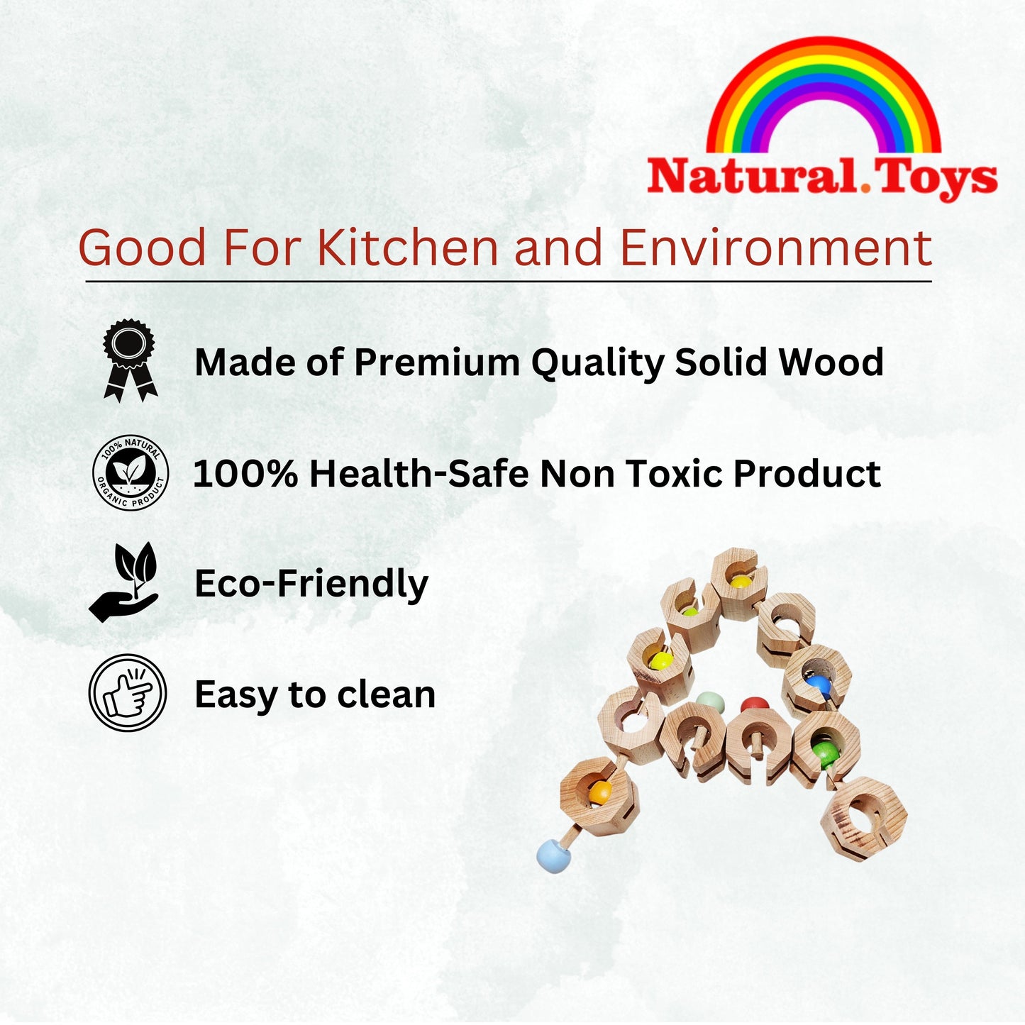 Buy 12 Piece Set of Connectable Chain | Natural Toys
