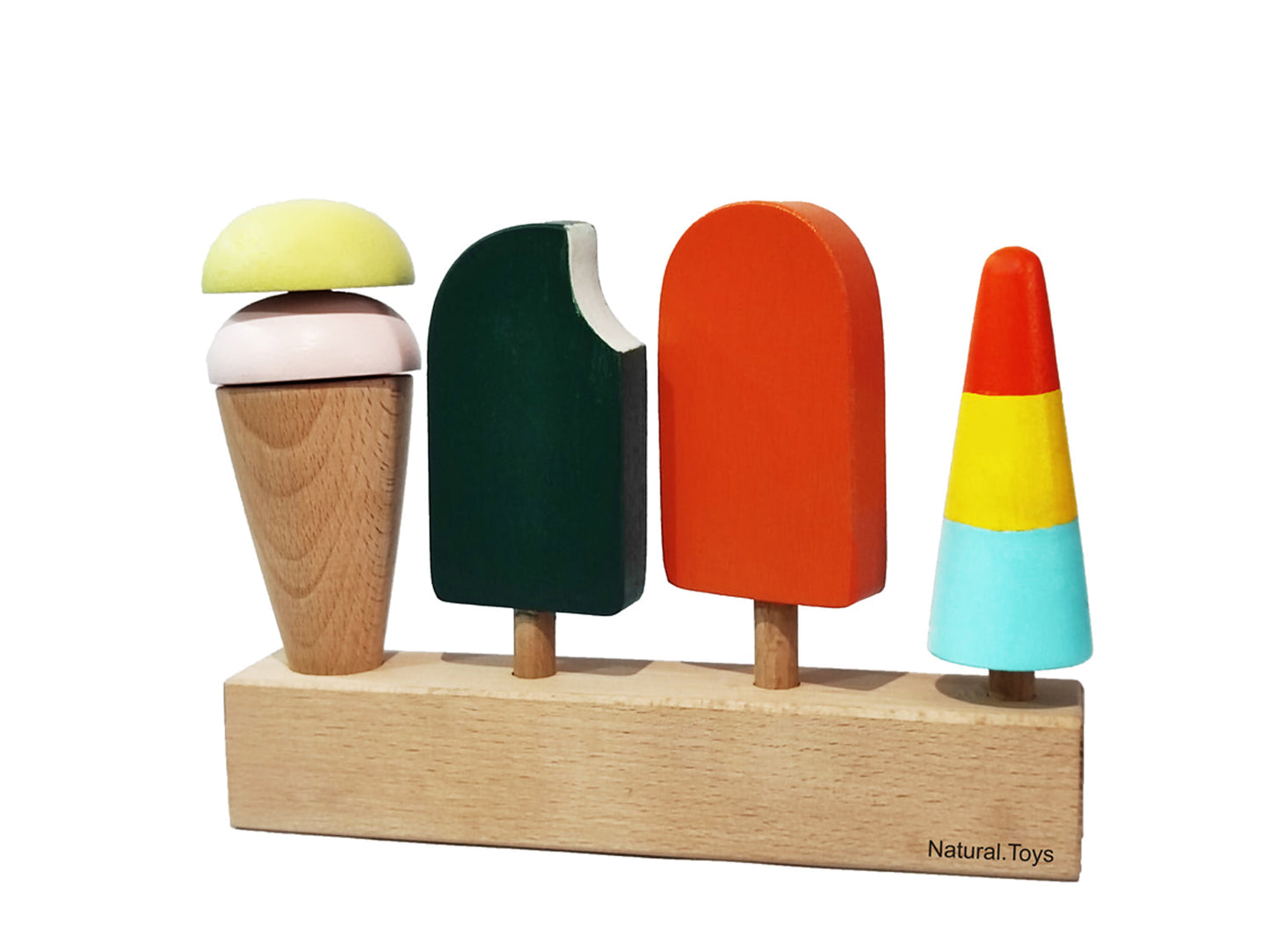Buy Wooden Pretend Toy Ice Cream Set | Natural Toys