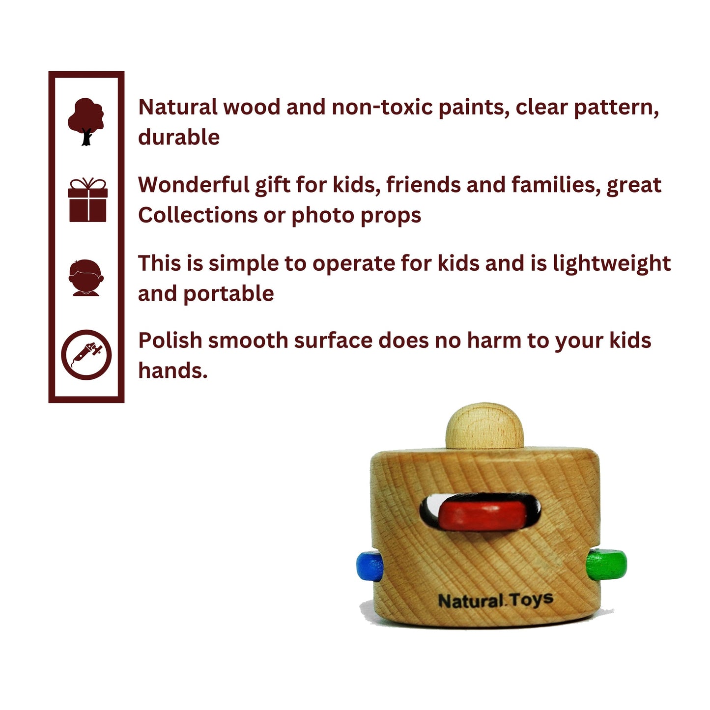 Natural Toys Wooden Peek A Book Toy