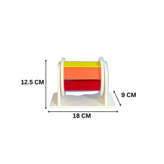 Buy Wooden Rainbow Wheel Rolling Rattle Toy Musical Toy Spinning Wheel | Natural Toys