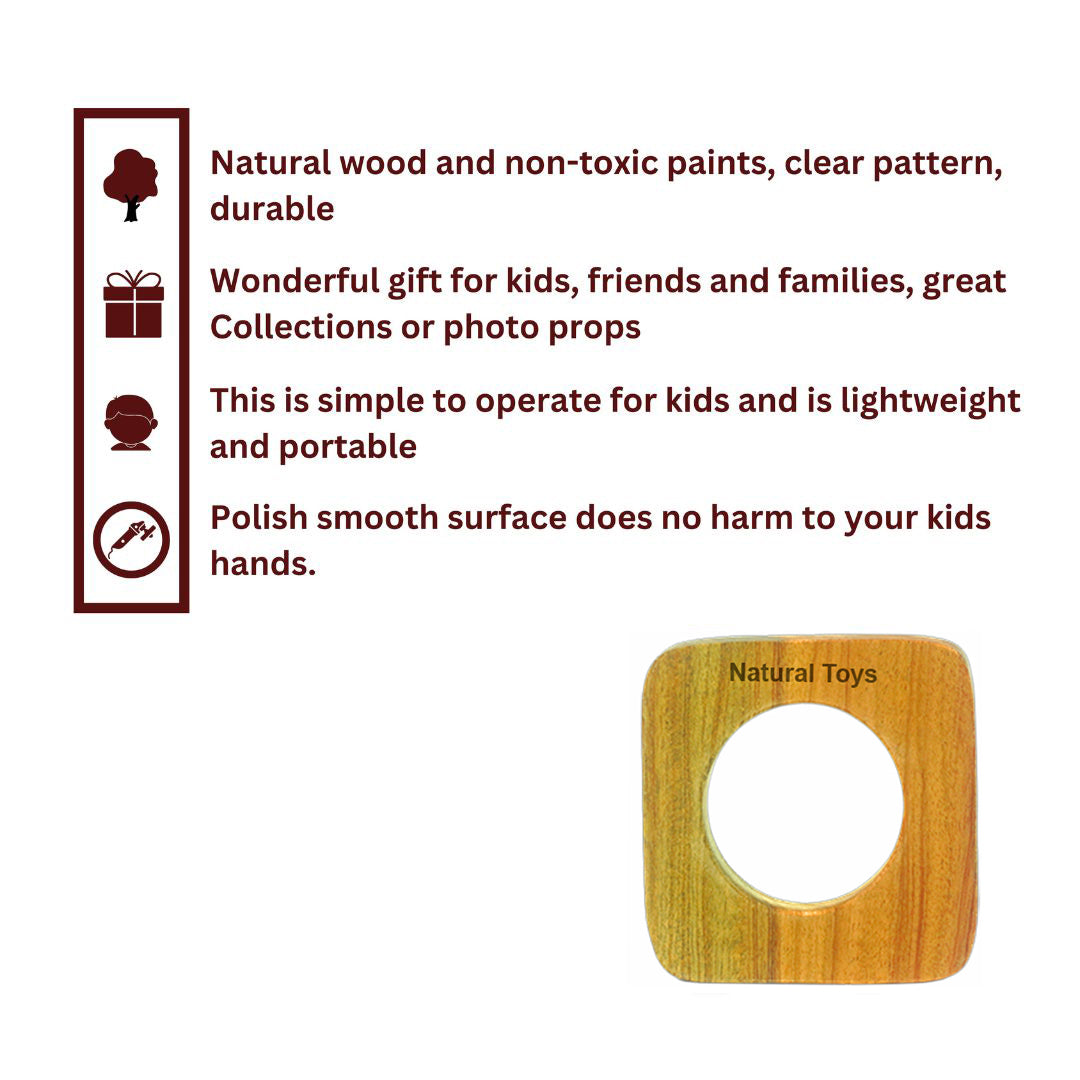 Buy Natural.Toys Neem Wooden Teether Combo For Infant Square Teether  Baby Teethers Set