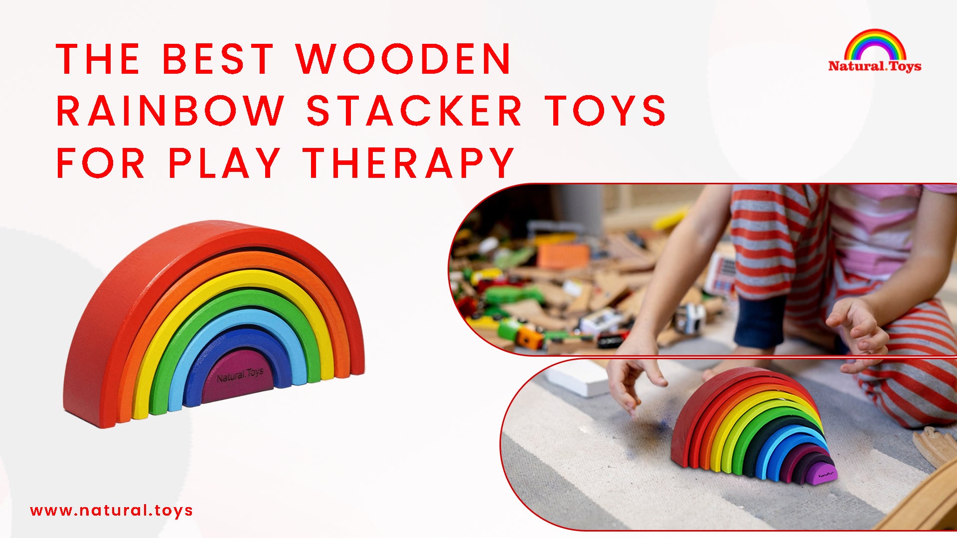 The Best Wooden Rainbow Stacker Toys for Play Therapy Natural.Toys