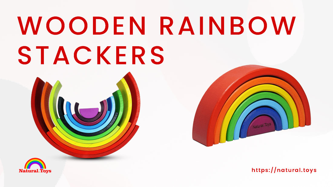 Wooden Rainbow Stackers | Natural toys