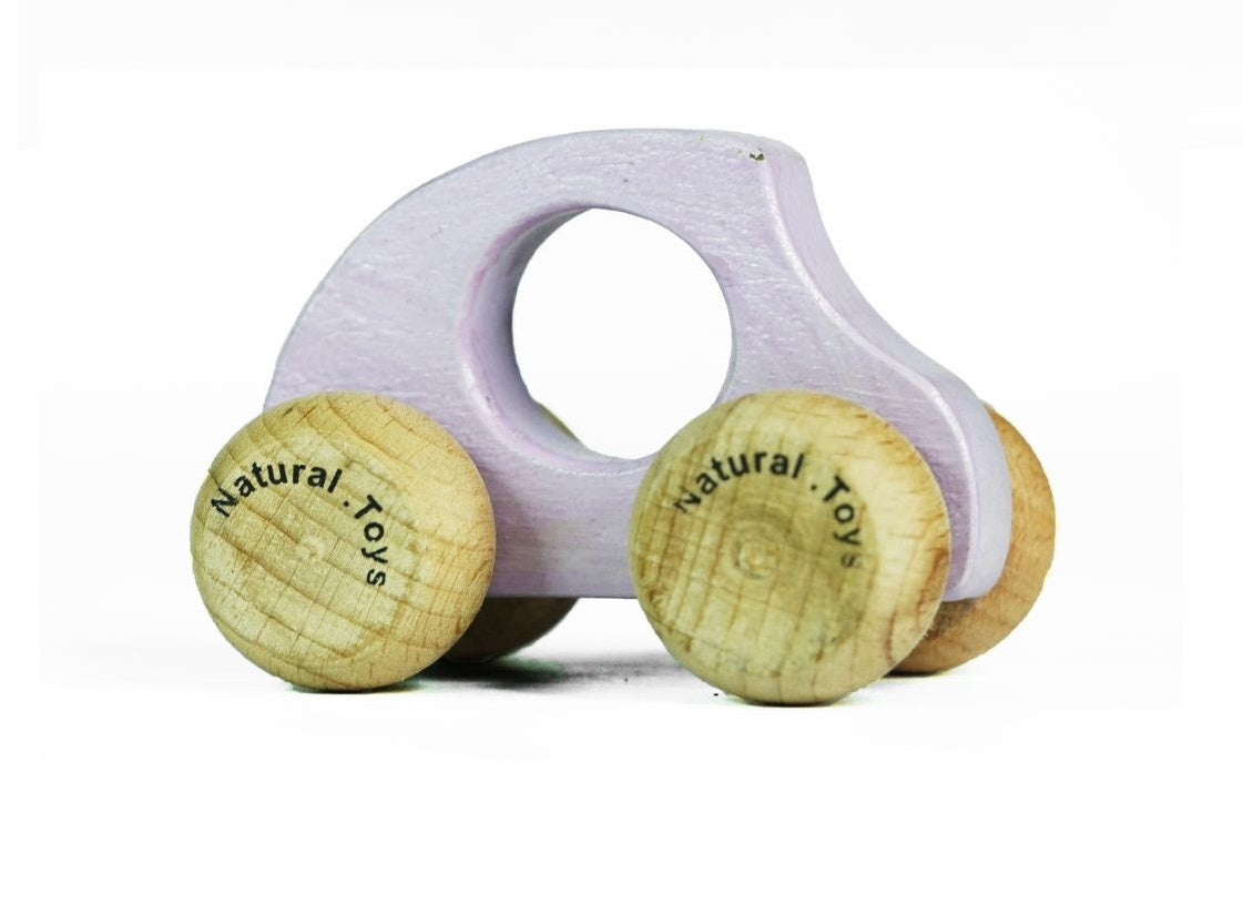 1PC natural toys Wooden car toy push pull toy car