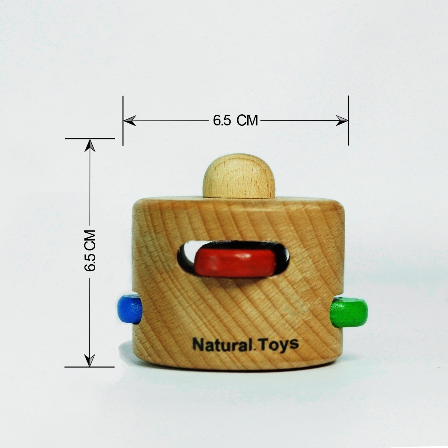 Natural Toys | Wooden Toys Combo Gift Kit for 6 Month+ | 1 Wooden Push Pull Toy Car, 1 Wooden Peek-A-Boo, 2 Wooden Maracas Toy, 1 Wooden Amazing Car (Pack of Seven Toys)