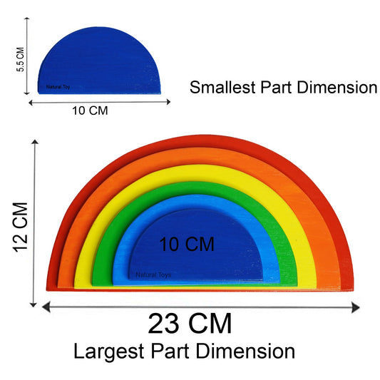Buy Premium Quality Wooden Semi Circle 6PC | Natural Toys