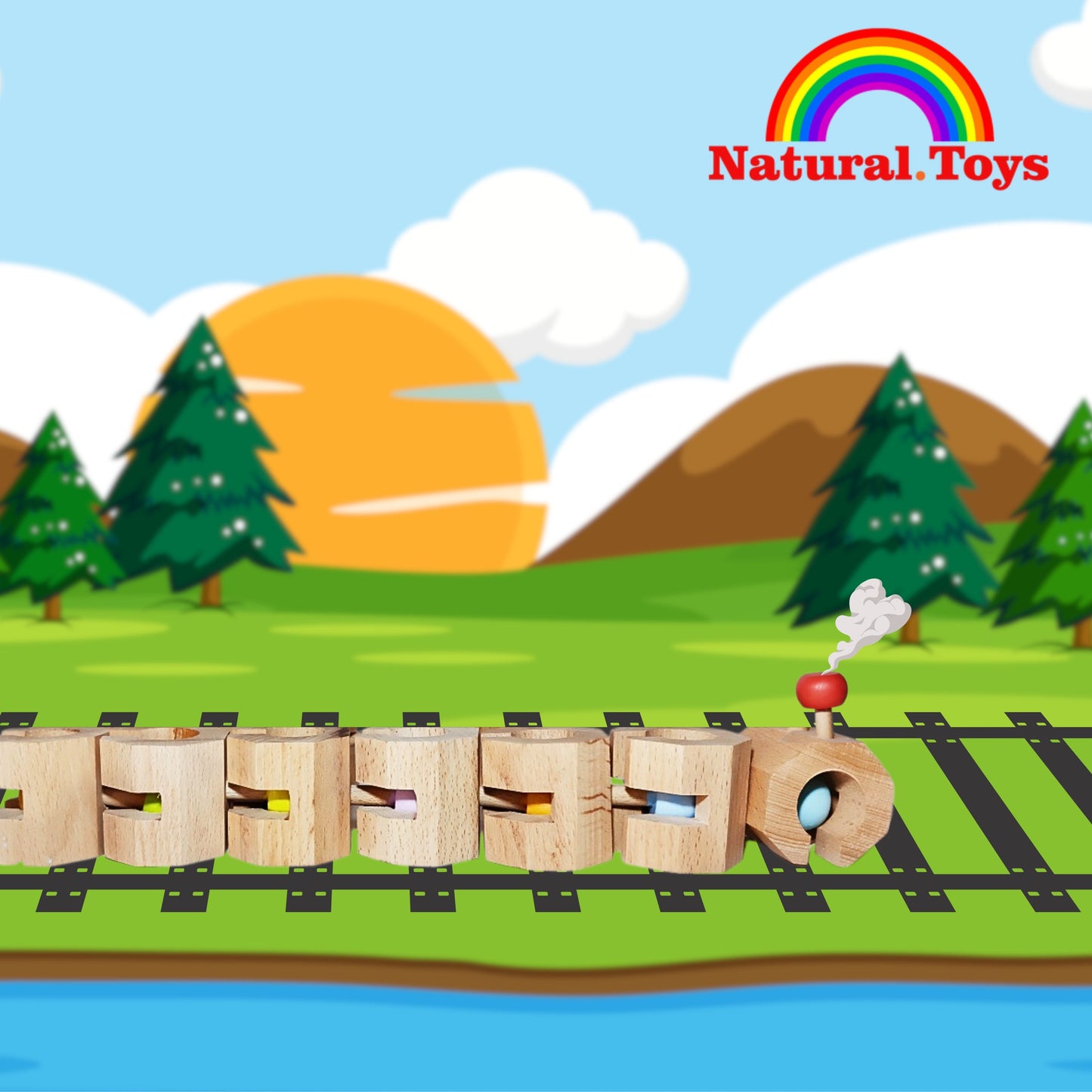 Buy 12 Piece Set of Connectable Chain | Natural Toys