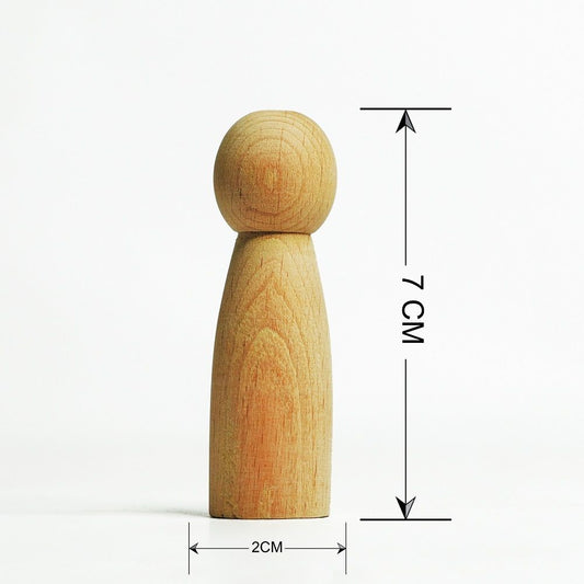 Buy Natural.Toys | Wooden Peg Dolls UnColoured 12 Pcs