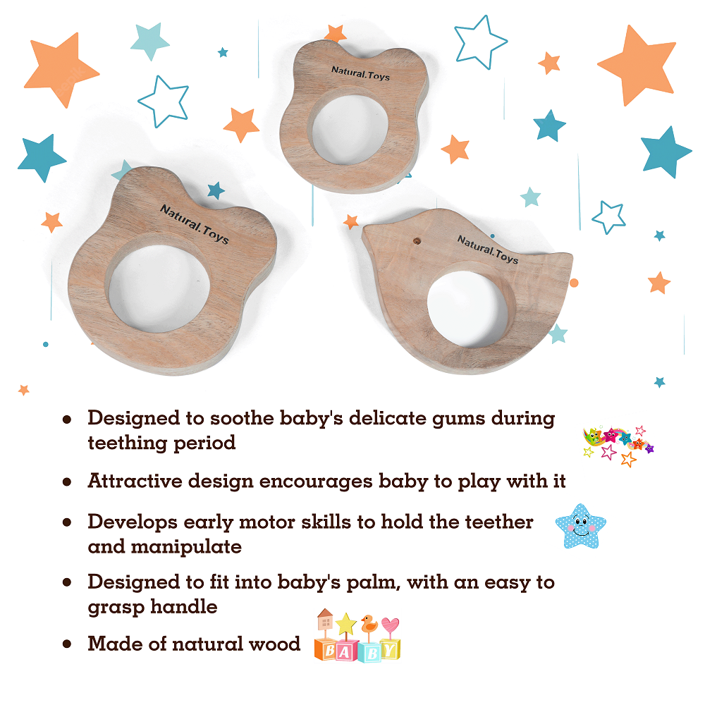 Wooden Mouse Teether